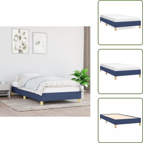 Cama de tela - vidaXL Estructura de cama sin colchón tela azul 80x200 cm - Cama de madera