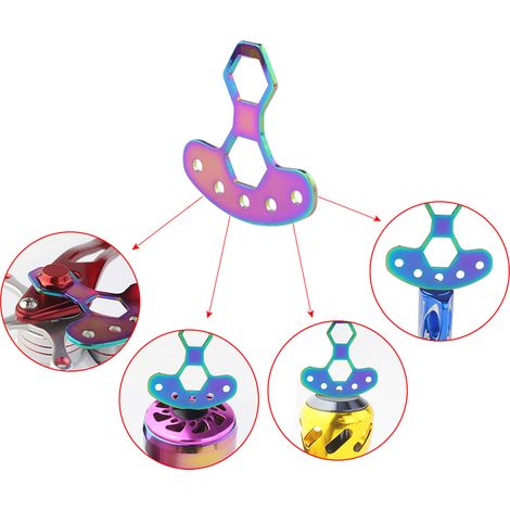Clé de moulinet de pêche en acier inoxydable, poignée de Baitcasting, vis Portable M7/M8, outil de retrait d'écrou, bouton de réparation de navire, bouchons ouverts (1/5)