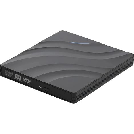 Lecteur optique externe multifonctionnel 7 en 1 USB 3.0 Type-C, prenant en charge la gravure de CD/DVD, la lecture de cartes SD et la lecture de clés USB. (1/5)