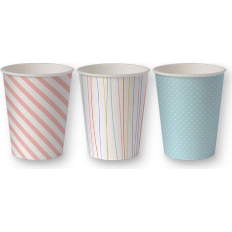 Pappbecher 250 ml Pastell 50 Stück SUP