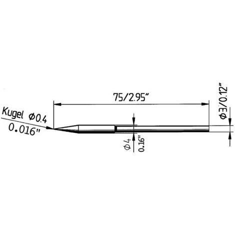 Ersa 212 BD LF Lötspitze Bleistiftform Spitzen-Größe 0.4 mm Inhalt 1 St. (1/4)