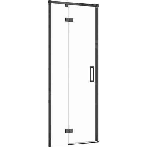 Cersanit Larga - Porte de douche 80x195 cm, gauche, noir/verre clair S932-127 (1/2)