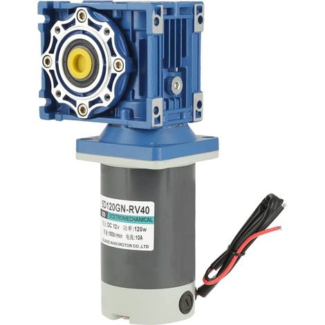 Speed Reducer Motor DC 120W RV40 Adjustable Speed CW/CCW with Auto Lock (12V) (1/5)