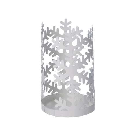 Porta bicchiere bianco fiocco neve tondo tavola natale (1/3)