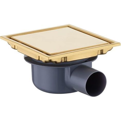 Square shower drain, 1515 shower drain, odor-proof, recessed, (gold)High quality enhances quality of life. (1/5)
