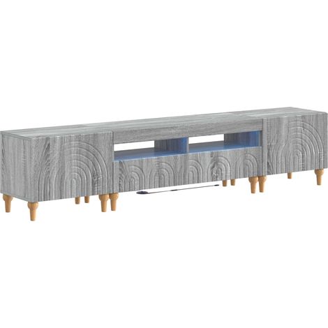 Maison Exclusive - Mobile TV LED a 3 pezzi Sonoma grigio Legno ingegnerizzato (1/5)