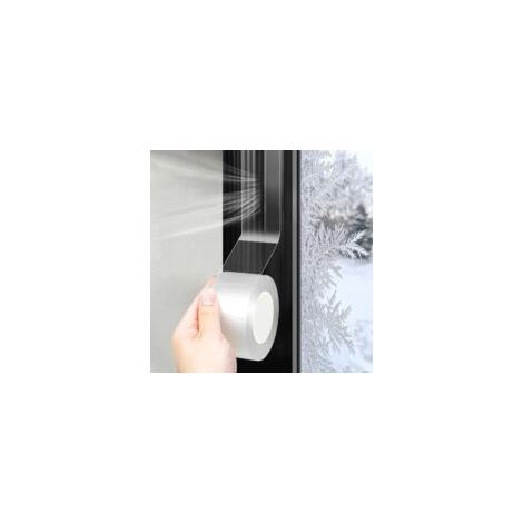 Cinta de sellado impermeable de 7 cm x 16 m. Cinta adhesiva transparente para ventanas y aislamiento de ventanas en invierno. Cinta de sellado - Crezuo