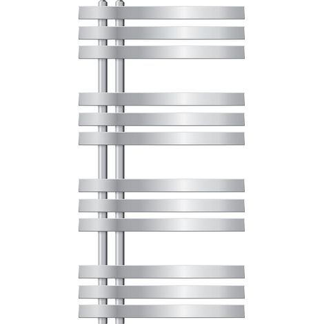 ECD Germany Radiatore da Bagno a Pannello EM Design Scaldasalviette - 500 x 1000 mm - Cromato - Radiatore Scaldasalviette Asciugabiancheria EM Design Cromato 500x1000 mm non elettrico (1/5)