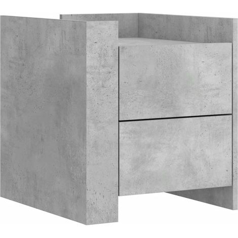 Maison Exclusive - Comodino Grigio Cemento 45x50x50 cm in Truciolato