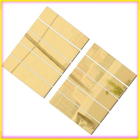 keenso Autocollant mural 10Pcs Acrylic Mirror Wall Stickers TV Backdrop Bedroom Hotel Wall Decoration deco murale Or (1/5)
