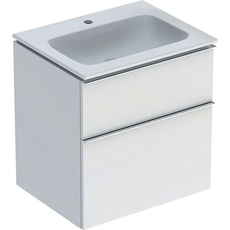 Geberit Waschtischunterschrank iCon 600x630x480mm m Möbel-WT we hochglanz/Gr (1/4)