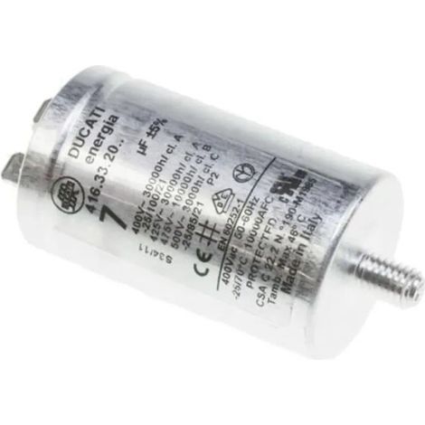 Ariston Group – Condensateur 7 Uf pour sèche-linge – Compatible Indesit – Pièce détachée de qualité – Performance optimale (1/5)
