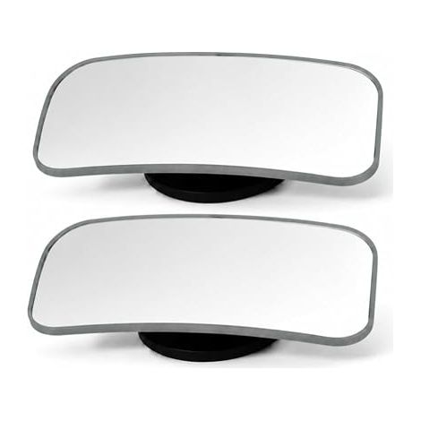 2PCS Convex Blind Spot Mirrors, HD Wide Angle Convex Car Vanity Mirror, Interior Mirror and 360° Adjustable Frameless Driving Mirror (1/5)