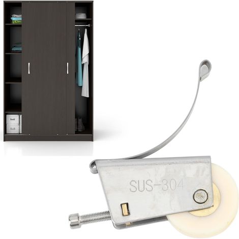 Rouleau de Porte Fenêtre Galet en Acier Inoxydable (2 Sets) avec Roue Supérieure Résistante à l'Eau et Noyau Cuivre Concave - Rouleau pour Portes Fenêtres Coulissantes de Cabinet et Fenêtres (1/5)