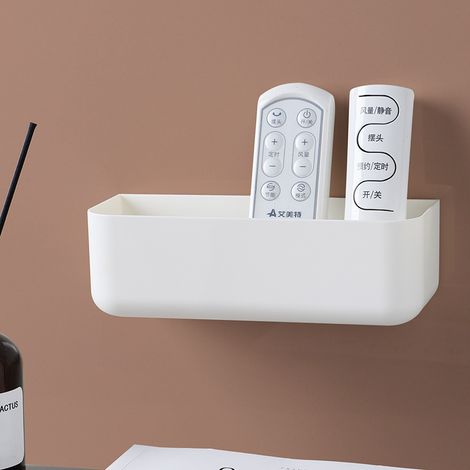 Étagère Flottante Plastique Autocollante Salle de Bain/Cuisine - Support Haut Sans Perçage pour Lavabo/Douche, 1 Pièce (1/5)