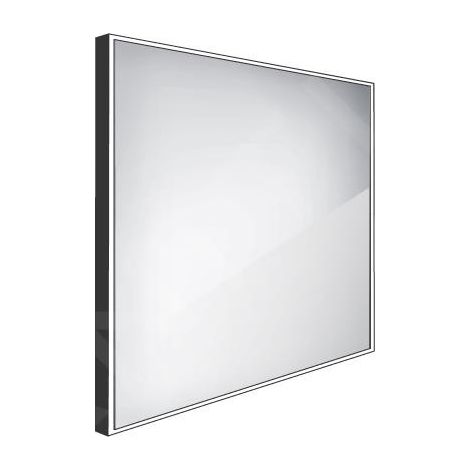 Nimco Miroirs - Miroir avec éclairage LED, 700x700 mm, aluminium/noir ZPC 13077-90 (1/5)