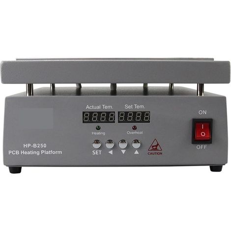 Station de préchauffage de soudure à plaque chauffante électrique Table chauffante industrielle -B200 200x200mm Station de préchauffage de plaque chauffante de plate-forme de chauffage de carte PCB po (1/5)