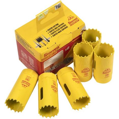 Starrett FCH0100-6 Fast Cut Bi-Metal Holesaw 25mm Bulk Pack of 6 STRFCH01006 (1/4)