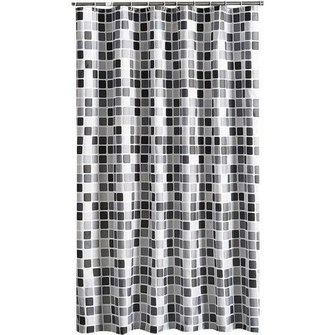 Rideau de douche, rideau de douche imperméable anti-moisissure et antibactérien, 200x200cm (largeur x hauteur) (1/4)