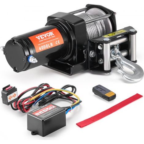 Verricello elettrico ATV UTV, Capacità tiro 1814kg, 12 V CC (1/5)