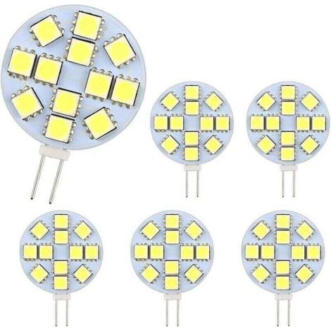 Lot de 10 Ampoules LED G4 DC 12V Non Dimmables Blanc 6000K Remplacement pour Ampoules Halogènes 20W pour Cuisine Camping-Car RV Remorque Bateau (1/4)