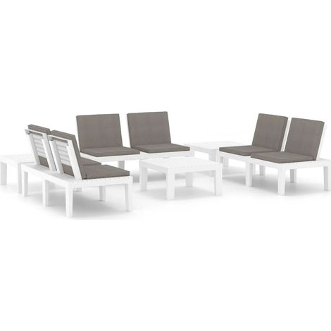 Maison Exclusive - 6-tlg. Garten-Lounge-Set mit Auflagen Kunststo