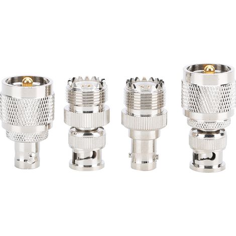 4 adaptateurs UHF vers BNC en cuivre nickelé 50 Ohm pour antenne radio WiFi LAN sans fil (1/5)