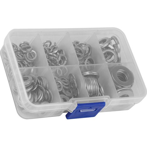200-teiliges Set aus Unterlegscheiben und Unterlegscheiben-Werkzeugset aus Edelstahl (M5, M6, M8, M10) mit Box (1/5)