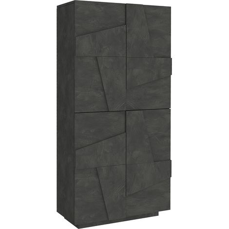 Scarpiera 4 Ante Battenti 81,2x39,2x167,6 cm Ping Ardesia (1/5)
