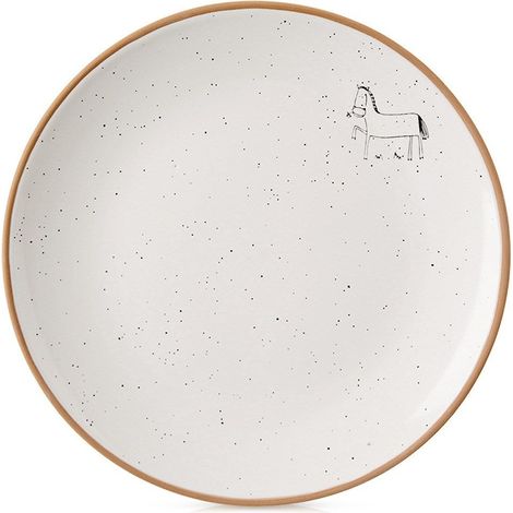 Plato de postre de cerámica beige 20 cm (1/3)