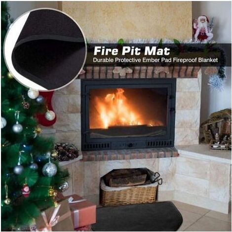 Tapis Anti Feu Ignifuge Tour 100 50CM Plaque Anti Feu Fire Pit Mat Tapis Ignifuge Brasero Réutilisable et Imperméable Résistant au Feu pour Pelouse Pierre de Béton sous Le Poêle (1/5)
