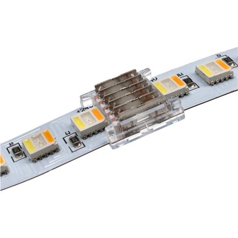 Jandei - Conector Tira-Tira para tira led RGBCCT de 12mm. 6 pines. Led SMD. 12/24V. 5 unidades