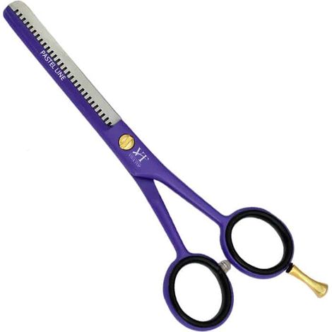 Tijeras de entresacar de una sola hoja Pastell Line de 5,5", color violeta - morado