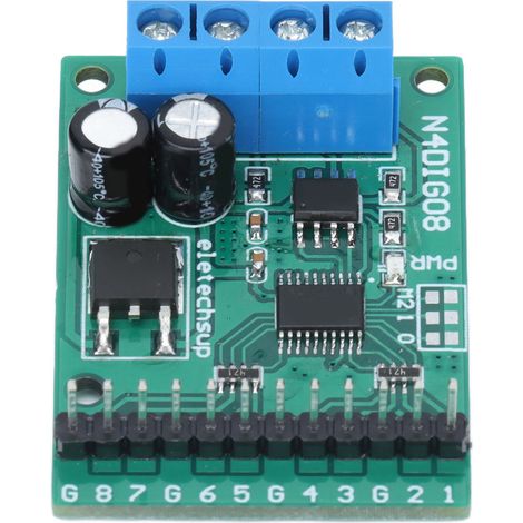 Module de contrôle 8 canaux RS485 TTL 9600 bauds, carte relais N4DIG08 avec broches, entrée/sortie numérique pour automate et domotique. (1/5)
