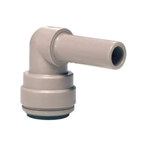 Winkelstück gleich Acetal grau, 1/4, mit glattem Schaft 1/4