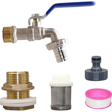 3/4"-Messingkugelhahn mit Filtersockel, geeignet für Waschmaschine, Garten, Plastikeimer (1/5)