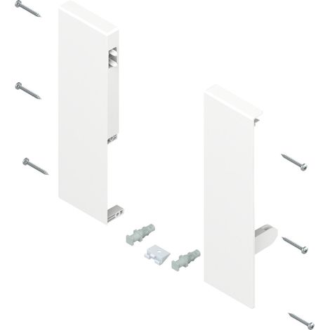 Blum Fronthalter TANDEMBOX Höhe D für Innenauszug mit 1-fach Reling links/rechts für TANDEMBOX antaro Seidenweiß (1/4)