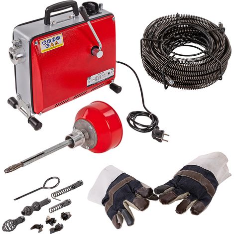 Rohrreinigungsgerät DRG400 Rohrreinigungsmaschine Rohrreiniger Set 390W 400U/min (1/5)