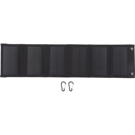 Panneau solaire portable 15W pliable, monocristallin silicium 5V recharge rapide pour camping-car téléphone extérieur (1/5)