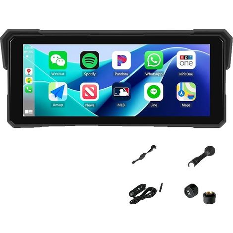 GPS de moto, design étanche, connectivité sans fil, 8,1 pouces Max (1/2)
