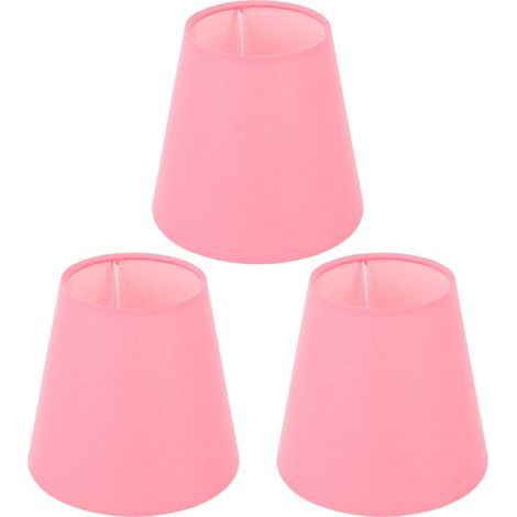Stofflampenschirm, hohe Lichtdurchlässigkeit, innovativer 3-teiliger Stofflampenschirm, staubdichter Bezug, leicht, sicher für Hotel, Arbeitszimmer, Club (Rosa) (1/5)