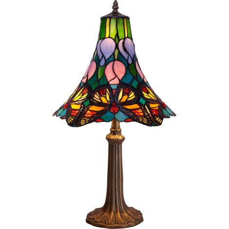 Lampe de table Tiffany diamètre 25 cm série Butterfly
