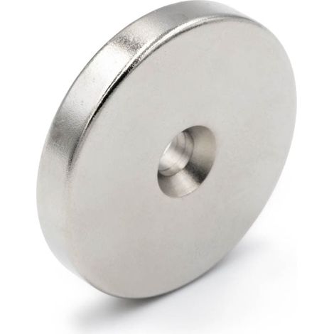 Neodym-Magnet mit Loch für eine 30x5-mm-Schraube, rund, zylindrisch, Jäger