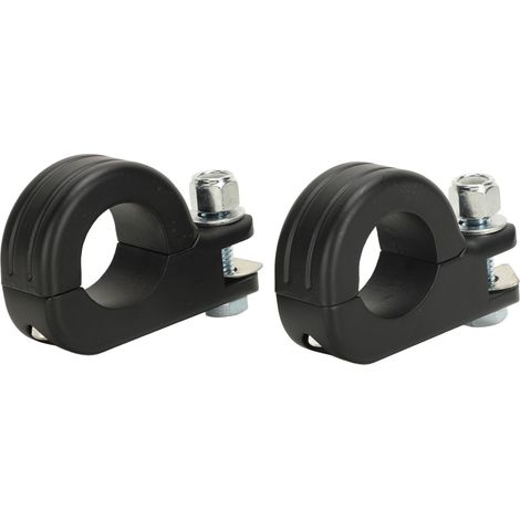 Kit de fixation de repose-pieds en alliage d'aluminium avec collier de serrage en P pour moto, noir. (1/5)