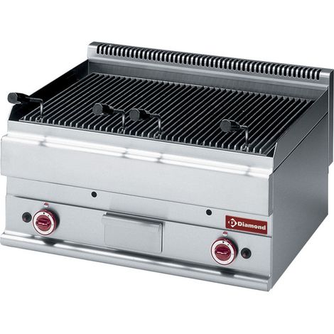 Grill pierre de lave gaz grille fonte - Diamond
