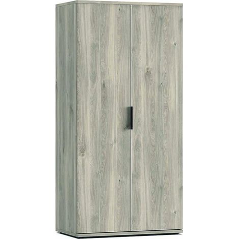 Armoire contemporaine 100 cm chêne gris Gladys (1/5)