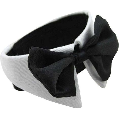 Collier de mariage pour chien avec nœud papillon réglable (1/2)