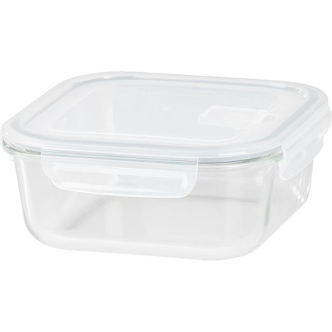 Dose MagicHome, Glas, quadratisch, 1200 ml, mit Deckel, mit Entlüftungsventil (1/3)