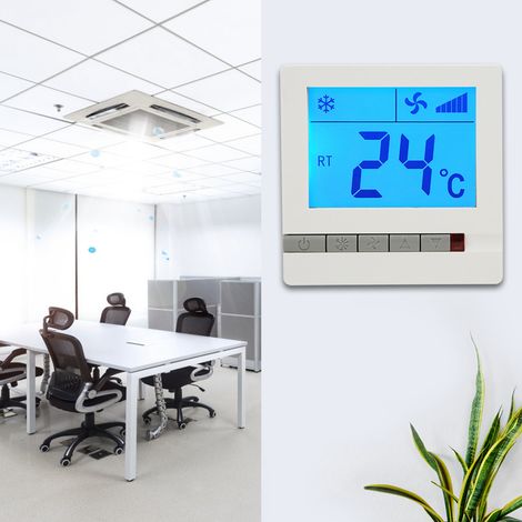 Thermostat Numérique LCD avec Protection Compresseur et Contrôle Température pour Ventilo-convecteur (1/5)