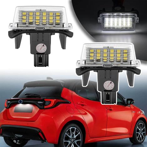 Lot de 2 feux de plaque d'immatriculation LED compatibles avec GR Yaris Camry Auris Corolla Typ E210 xénon blanc feux de plaque d'immatriculation Canbus (1/5)